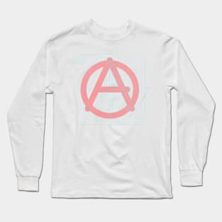 anarchist symbol - on 'black' Long Sleeve T-Shirt